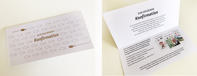 Karte zur goldenen Konfirmation