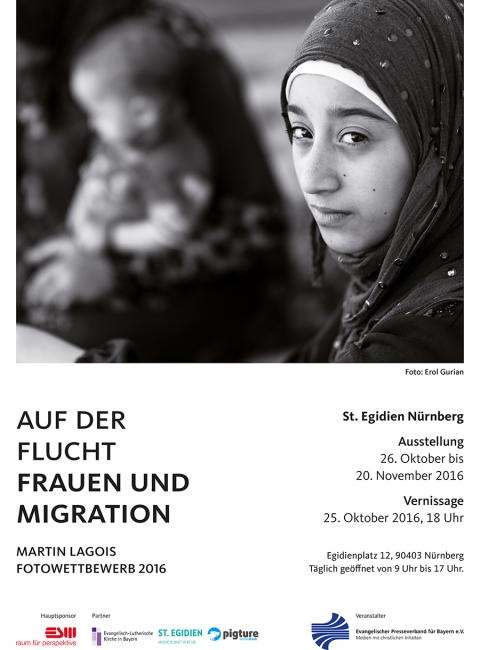 Ausstellungsplakat »Frauen auf der Flucht«