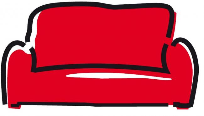 Rote Sofa auf dem Kirchentag (Logo)