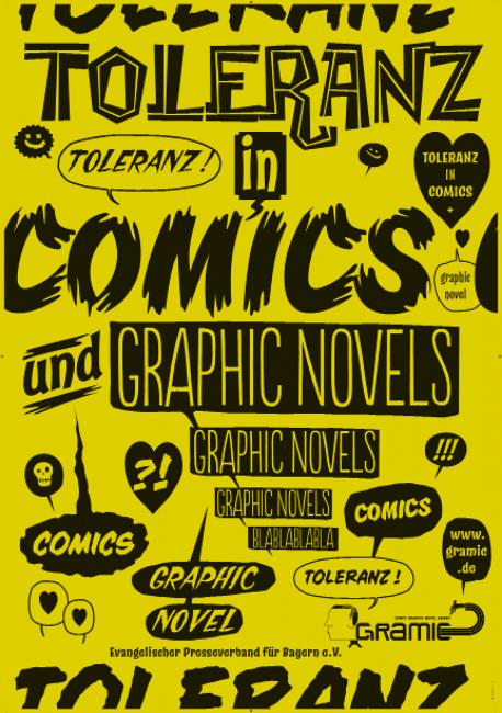 Plakat zur Ausstellung "Toleranz in Comics und Graphic Novels"