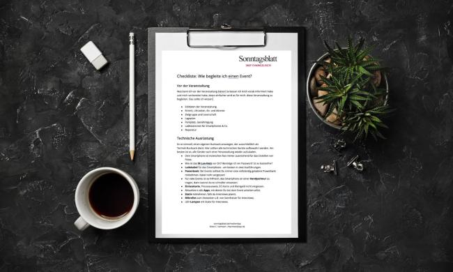 Checkliste Event begleiten