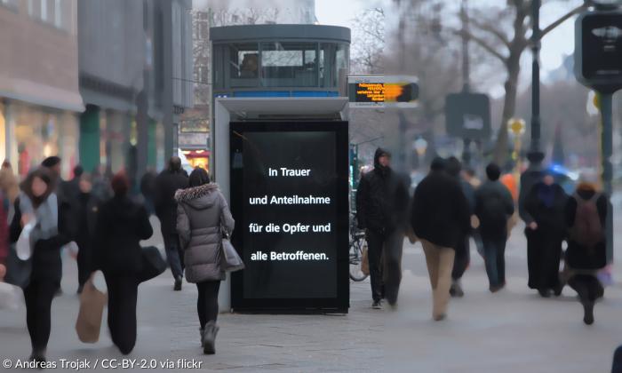 Berlin, am Tag nach dem Anschlag am Breitscheidplatz.