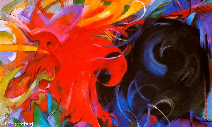 Franz Marc: Kämpfende Formen, 1914.