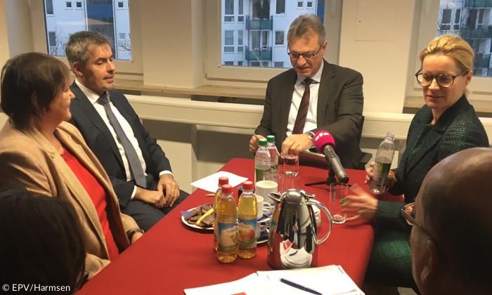 BLM-Chef Siegfried Schneider beim Redaktionsgespräch im EPV.BLM-Chef Siegfried Schneider im EPV.