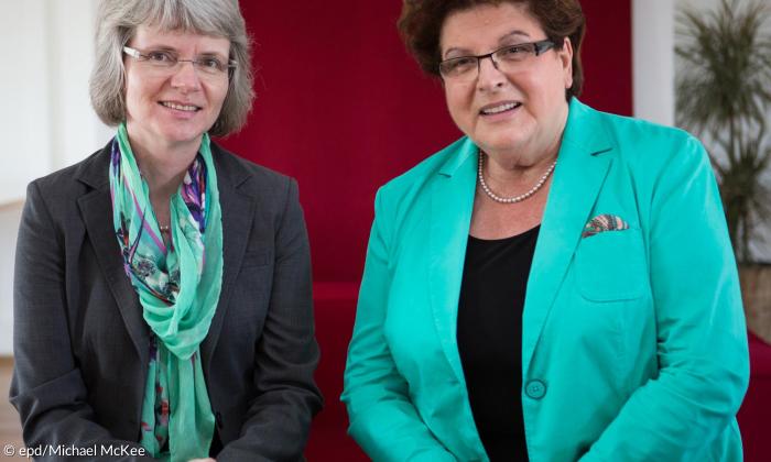 Die Parlamentspräsidentinnen Dorothea Deneke-Stoll und Barbara Stamm