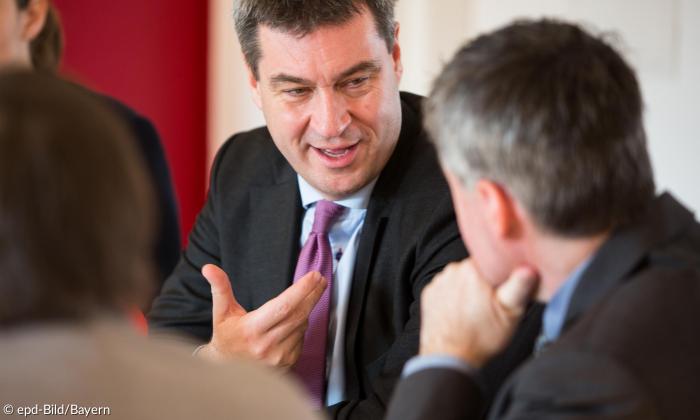 Markus Söder im Gespräch mit dem EPV