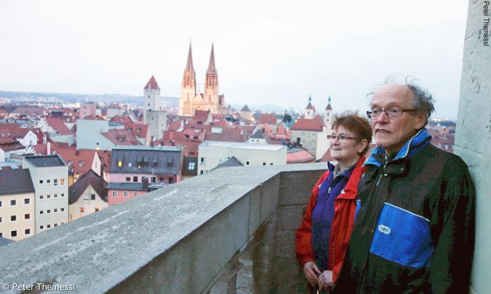 Blick vom Turm der Regensburger Dreieinigkeitskirche