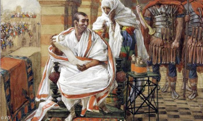 James Tissot: The Message of Pilate's Wife. Pilate, 1886-1894. 