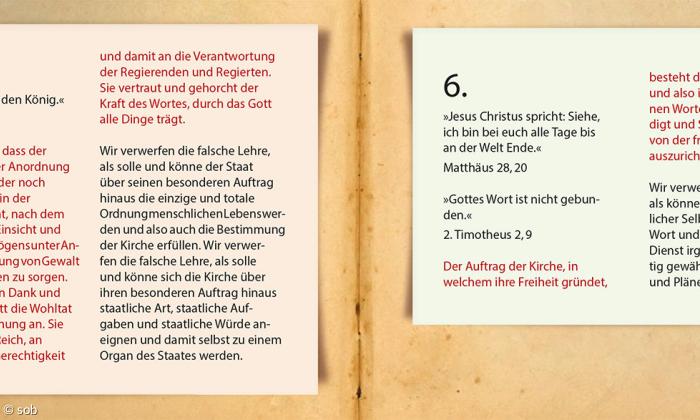 Die 5. und 6. Barmer These.
