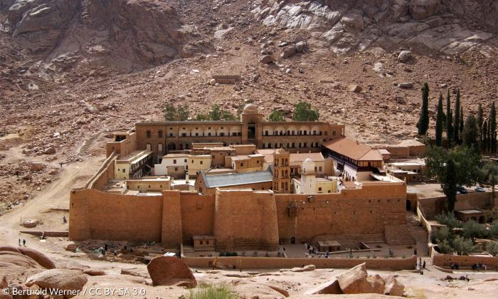 Das Katharinenkloster im Sinai in Ägypten wurde zwischen 548 und 565 gegründet und ist das älteste immer noch bewohnte Kloster des Christentums.