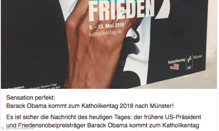 Barack Obama kommt zum Katholikentag