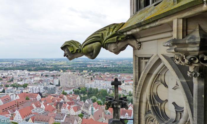 Wasserspeier des Ulmer Münsters.