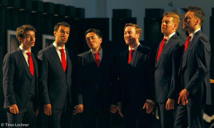 Das Vokal-Sextett King´s Singers beim Konzert am 27. Juni in Würzburg