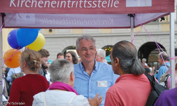 Stand der Kircheneintrittsstelle.