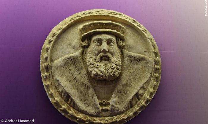 Ein Relief des Fürsten und Landesherrn Ottheinrich.