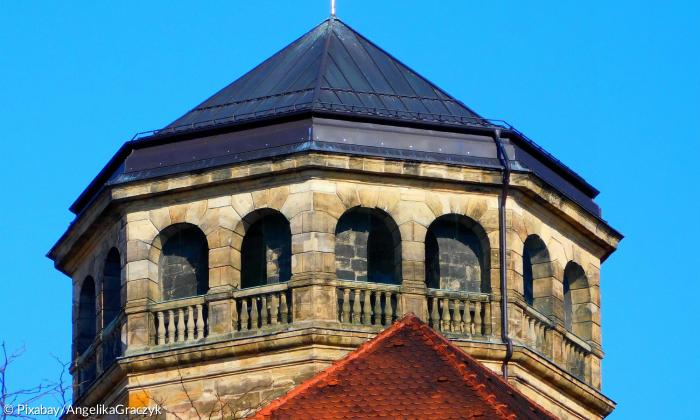 Der Turm der Schlosskirche in Bayreuth