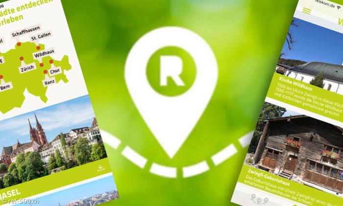 »R-City Guide« heißt die App des Schweizerischen Evangelischen Kirchenbunds, die auf die Spuren der helvetischen Reformation führt.