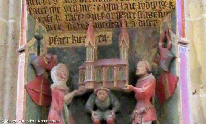 Relief der Gründung des im Ulmer Münsters