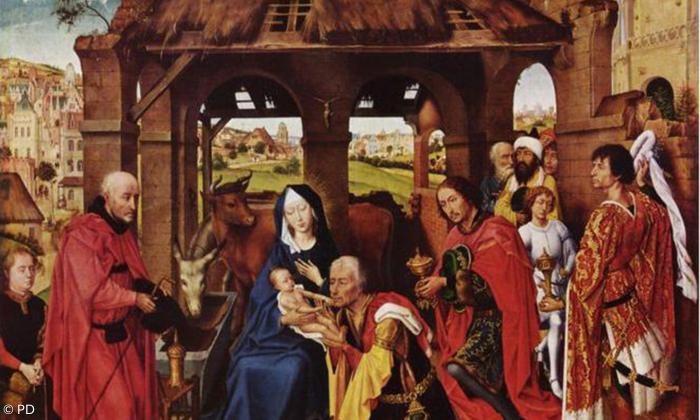 Das Gemälde »Anbetung der Heiligen Drei Könige« des niederländischen Malers Rogier van der Weyden.