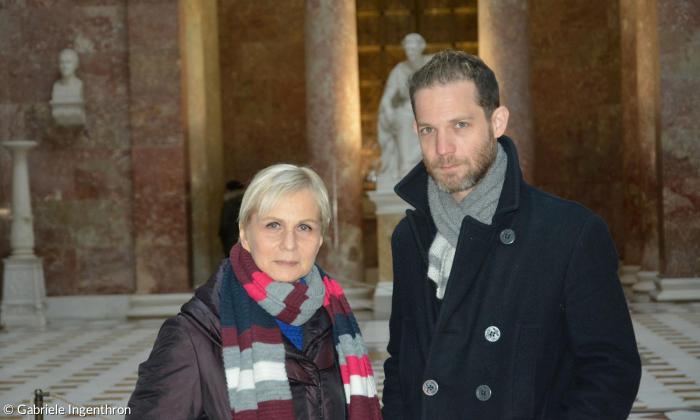 Die Komponistin Ella Milch-Sheriff und der Regisseur Itay Tiran beim Besuch der Wallhalla