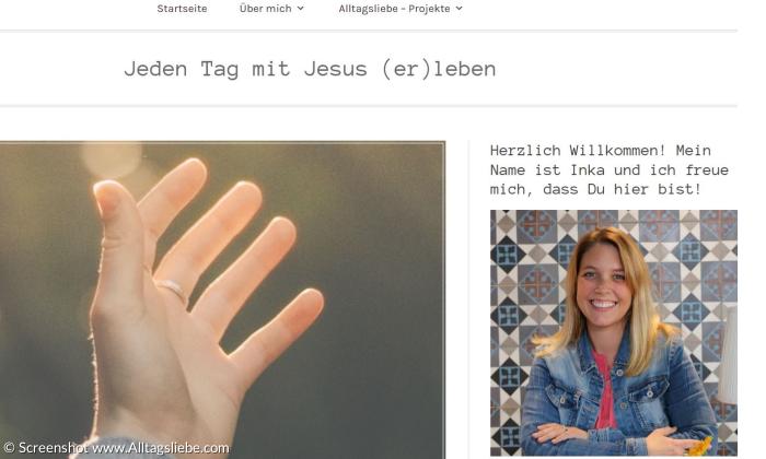 Screenshot Alltagsliebe Blog