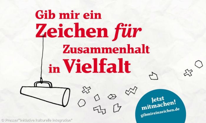 "Gib mir ein Zeichen" heißt der Wettbewerb, den die "Initiative kulturelle Integration" ausgeschrieben hat