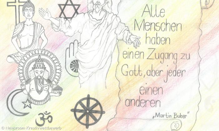 Eine Einsendung zum Kreativ-Wettbewerb Weltreligionen.