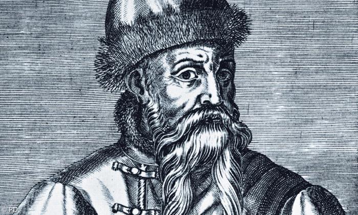 Johannes Gutenberg in einem postumen Fantasiebildnis des 16. Jahrhunderts. Authentische Bildnisse sind nicht überliefert. 