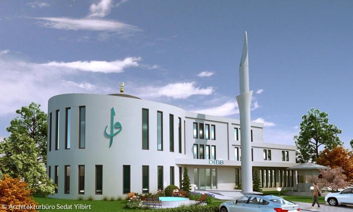 Der Architekten-Entwurf für das neue türkisch-islamische Gemeindezentrum in Regensburg