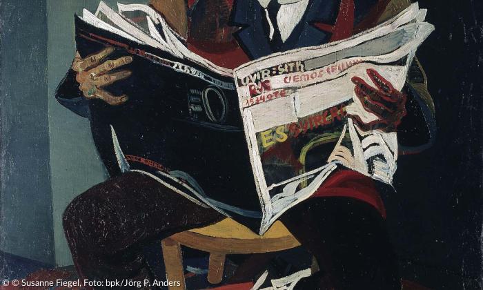 Josef Scharl, Der Zeitungsleser, 1935, Staatliche Museen zu Berlin, Nationalgalerie Berlin, © Susanne Fiegel, Foto: bpk/Jörg P. Anders