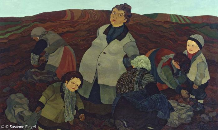 Josef Scharl, Armenlese/Kartoffellese, 1931, Lenbachhaus, München © Susanne Fiegel