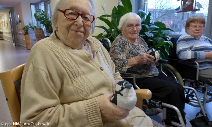 Vogelbeobachtung im Altenheim