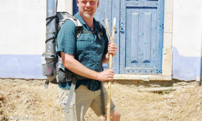 Michael Kaminski beim Pilgern