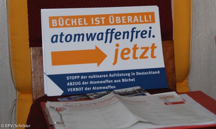 Plakat Büchel atomwaffenfrei.