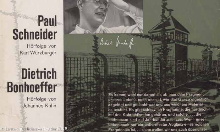 Dietrich Bonhoeffer auf einem Plattencover.