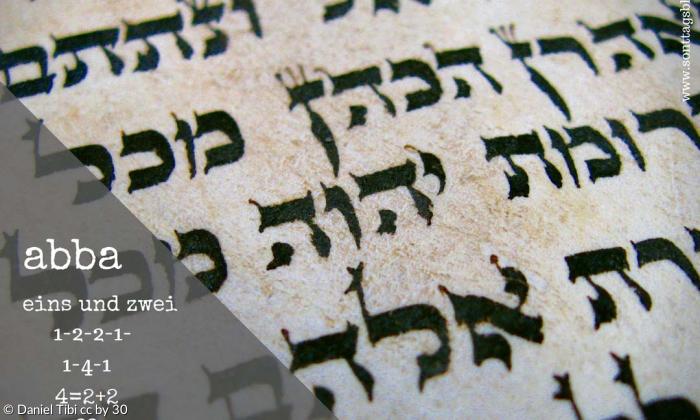 Zahlenmystik des hebräischen Worts Abba.