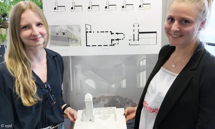 Christiane Druschel und Julia Alsheimer gewannen den ersten Platz beim Förderpreis des Architekten- und Ingenieurvereins