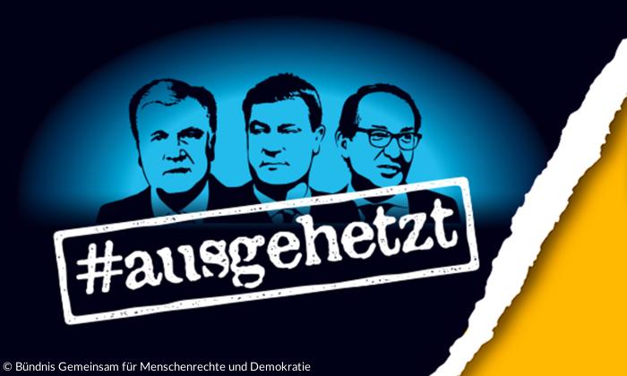 Logo zur Demonstration #ausgehetzt