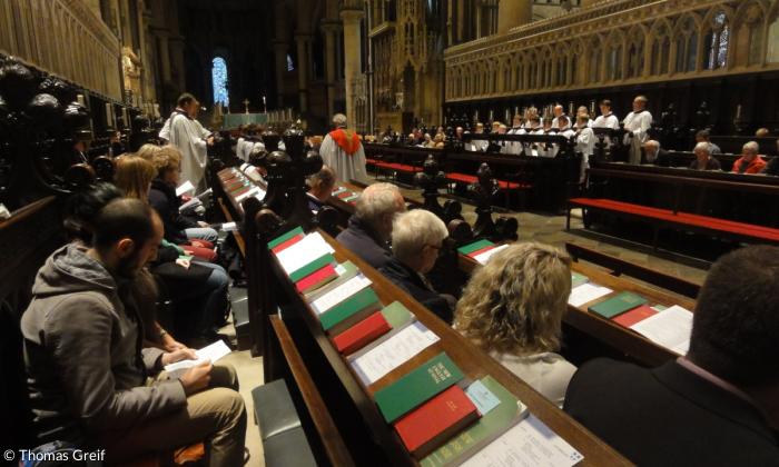 Der "Evensong" in der Kathedrale von Canterbury