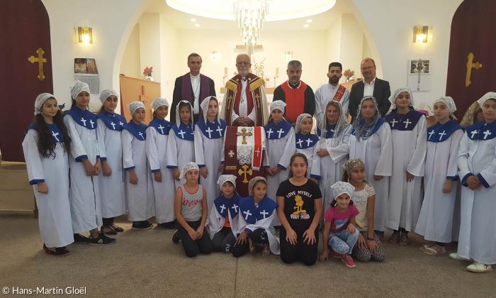 Der Kirchenchor in Bachitme in der Ninive-Ebene.