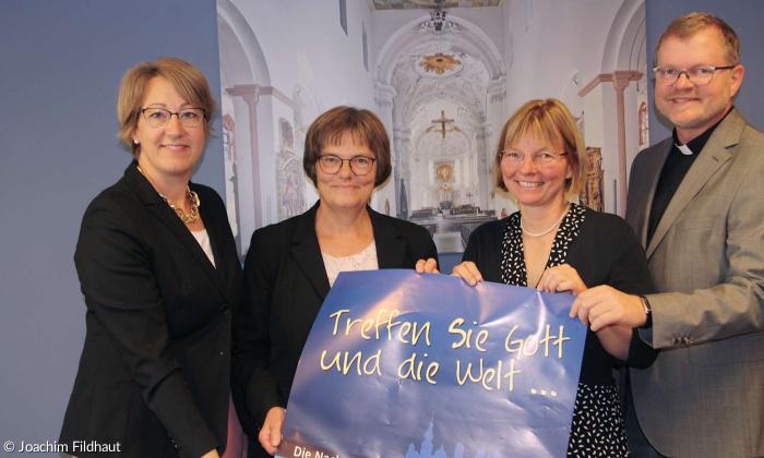 Die Kirchennacht-Macherinnen und -macher sind (v. l.) Alexandra Eck, Susanne Wildfeuer, Edda Weise, Jürgen Vorndran. 