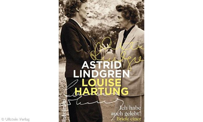 Astrid Lindgern mit Louise Hartung auf einem Buchband abgebildet