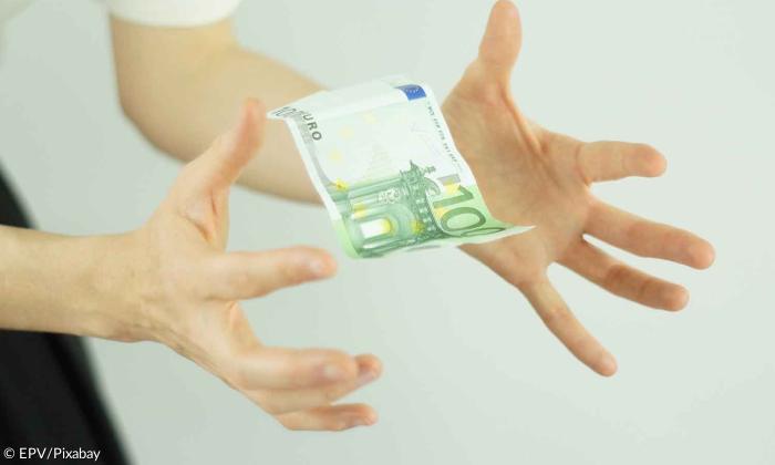 Armut Geldschein Hände