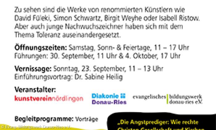 Postkarte "Toleranz" Rückseite
