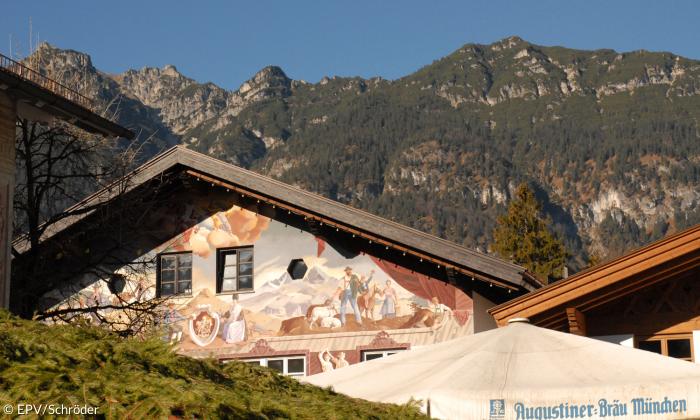 Garmisch Kramermassiv Lüftlmalerei