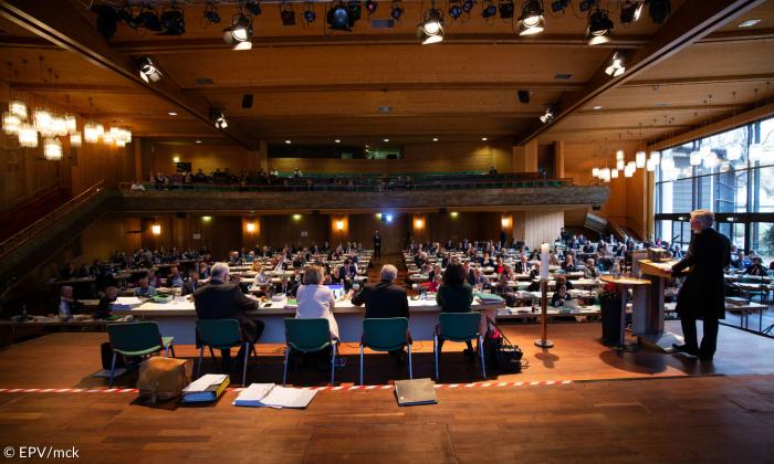 Das Plenum der bayerischen evangelischen Landessynode bei ihrer Herbsttagung 2018 in Garmisch-Partenkirchen.