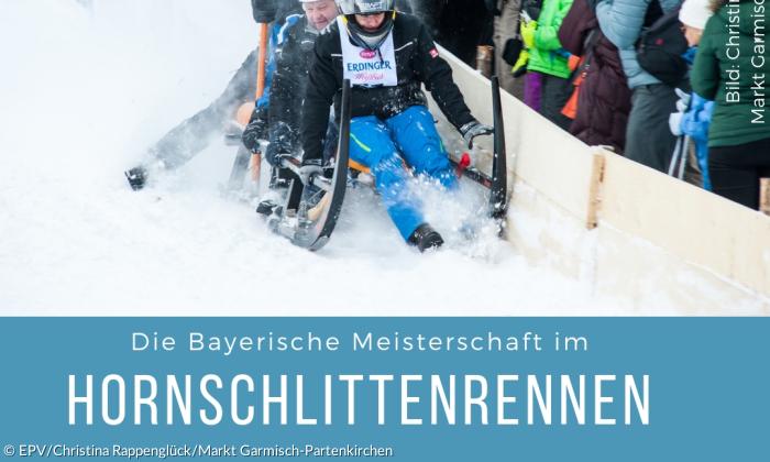 Hornschlittenrennen in Garmisch-Partenkirchen