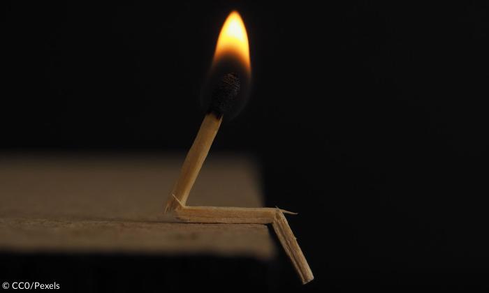 Streichholz Missbrauch Symbol Feuer