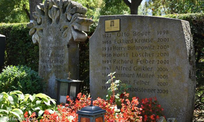 Grab von Fritz Werner Marschner alias "Wurzelsepp", Wohnungsloser aus Würzburg