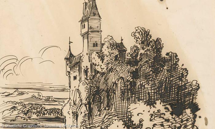 Franz Graf von Pocci, Phantastisches Schloss an einem Gebirgssee